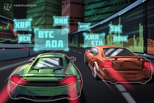Price predictions 2/25: BTC, ETH, XRP, BNB, SOL, DOGE, BCH, ADA, HYPE, XMR